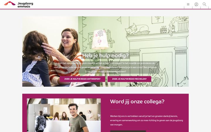 Screenshot of jeugdzorgemmaus.be