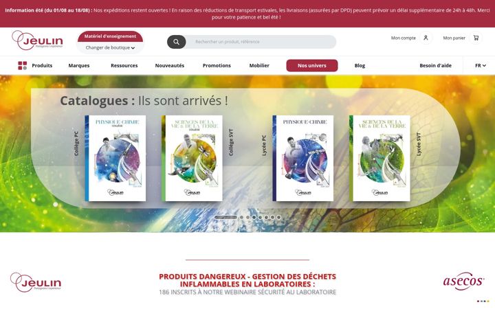 Screenshot of jeulin.com
