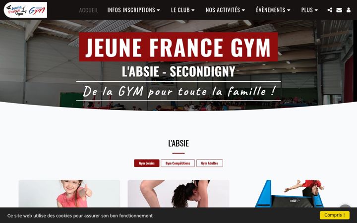 Screenshot of jeunefrancegym.fr