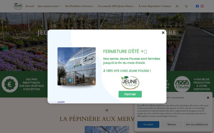 Screenshot of jeunepoussehorticulture.fr