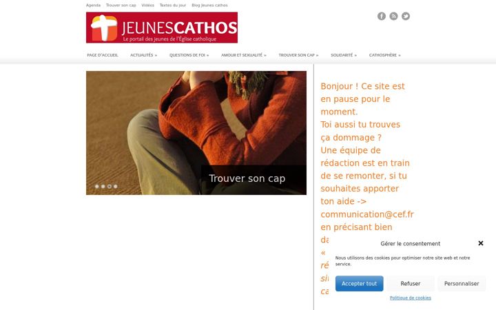 Screenshot of jeunes-cathos.fr