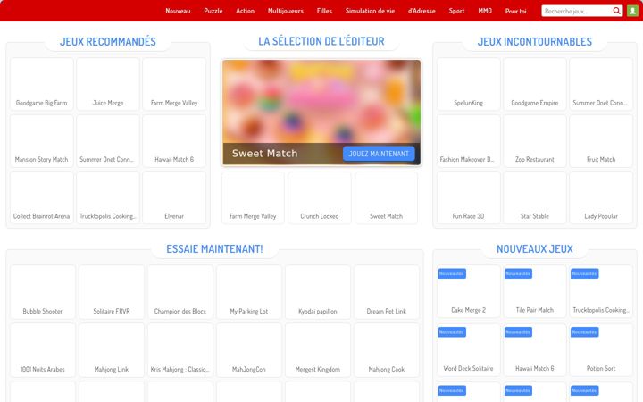 Screenshot of jeux.fr