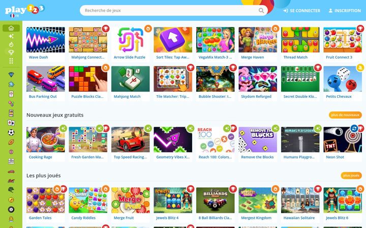 Screenshot of jeux123.fr