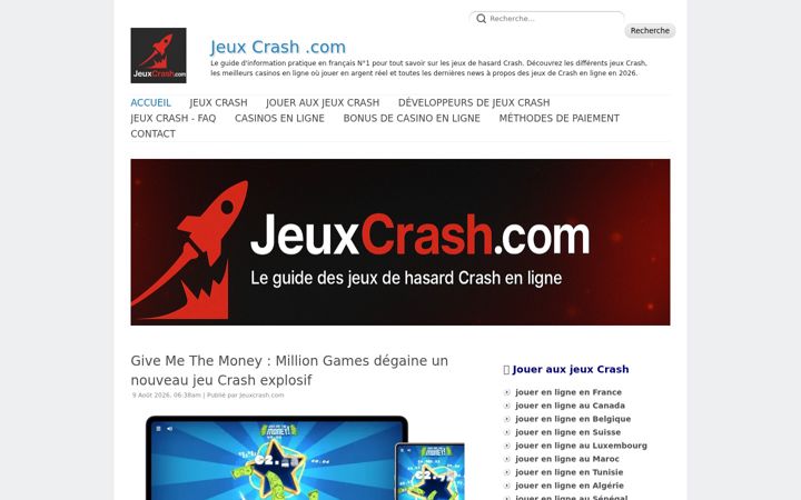 Screenshot of jeuxcrash.com