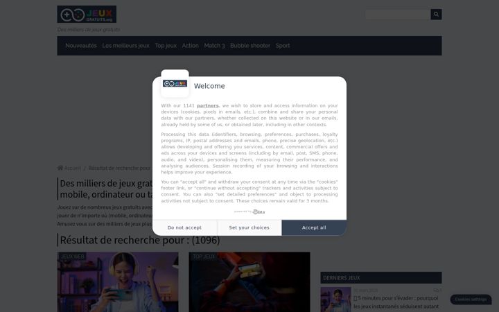 Screenshot of jeuxgratuits.org