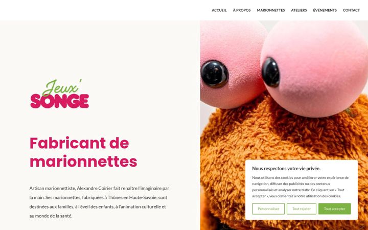 Screenshot of jeuxsonge.fr