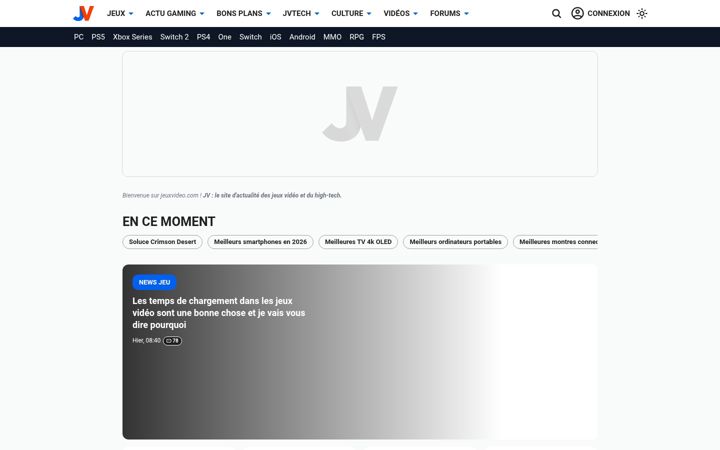 Zrzut ekranu jeuxvideo.com