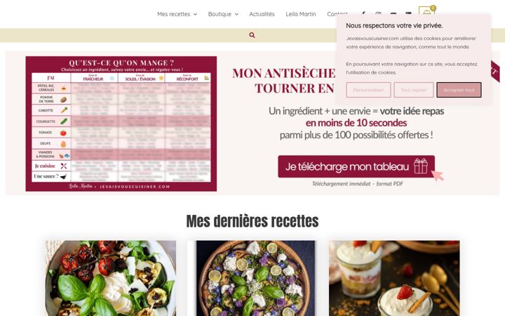 Screenshot of jevaisvouscuisiner.com
