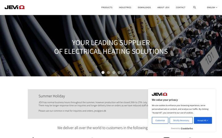 Screenshot of jevi.com