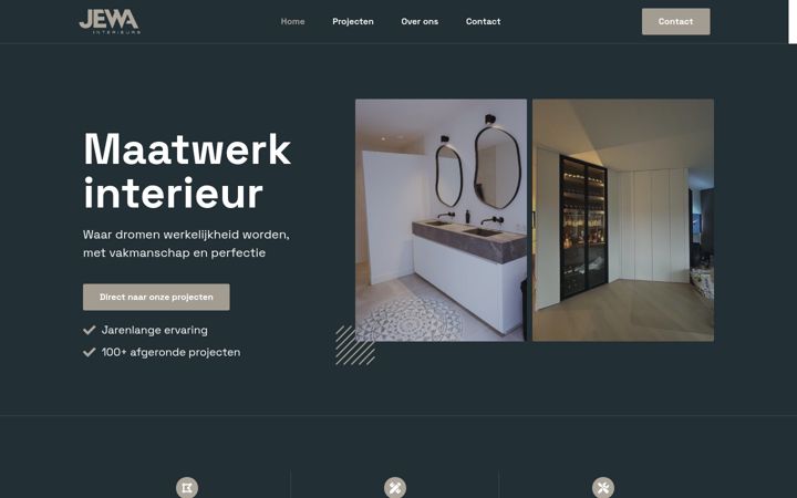 Screenshot of jewa-interieurs.nl