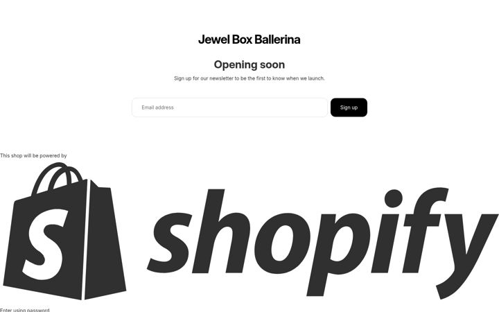 Screenshot of jewelboxballerina.com
