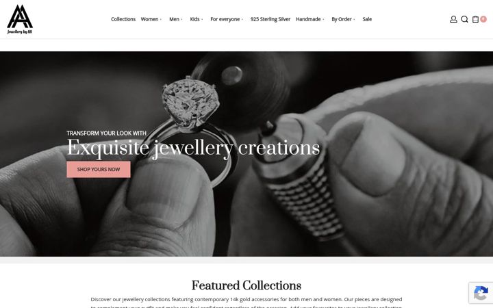 Screenshot of jewellerybyaa.co.uk