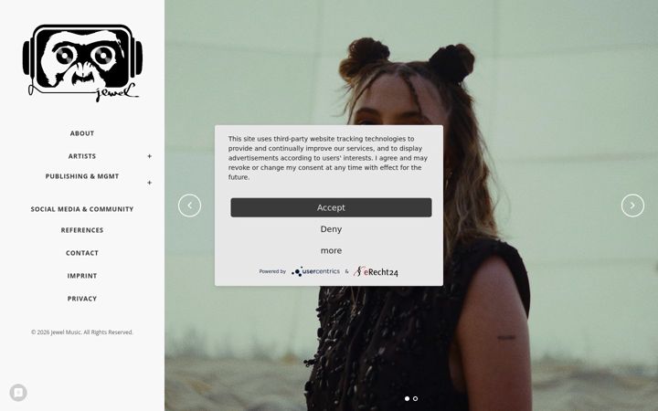 Screenshot of jewelmusic.de