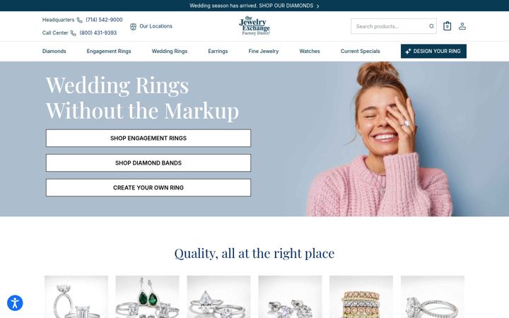 Screenshot of jewelryexchange.com