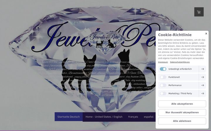 Screenshot of jewels4pets.com