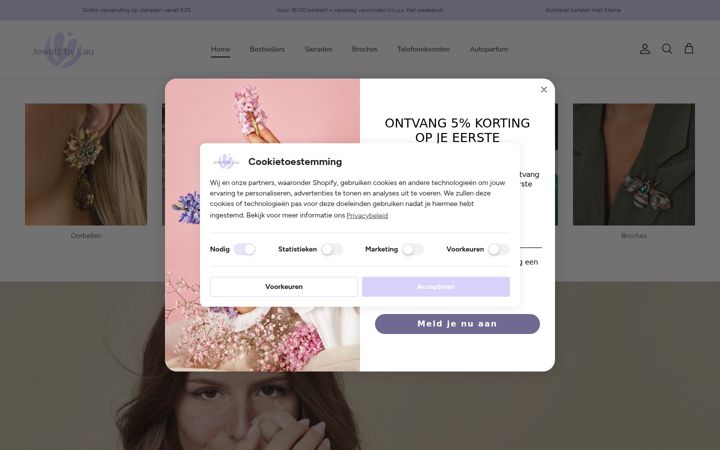 Screenshot of jewelzbylau.nl