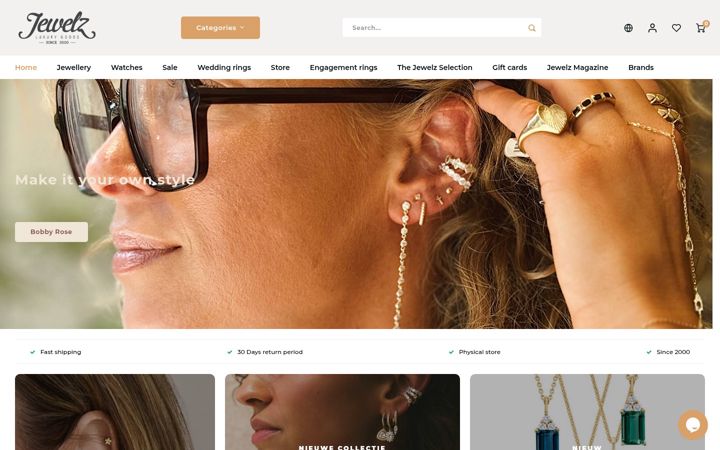 Screenshot of jewelzshop.com