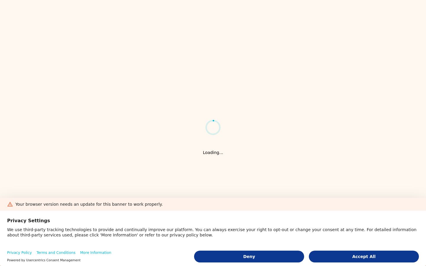Capture d'écran de la bannière de consentement affichée avant toute interaction