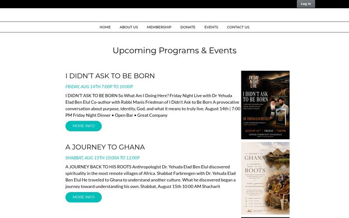 Screenshot of jewishcommunitysynagogue.com