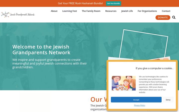 Screenshot of jewishgrandparentsnetwork.org