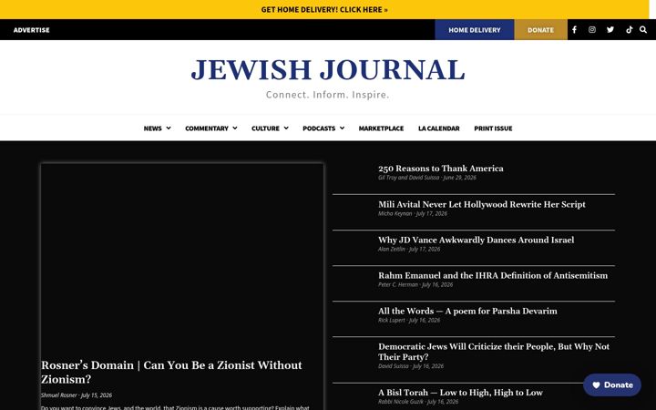 Screenshot of jewishjournal.com