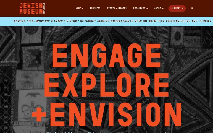 Screenshot of jewishmuseummd.org