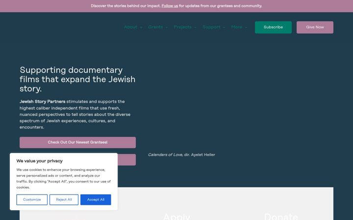 Screenshot of jewishstorypartners.org