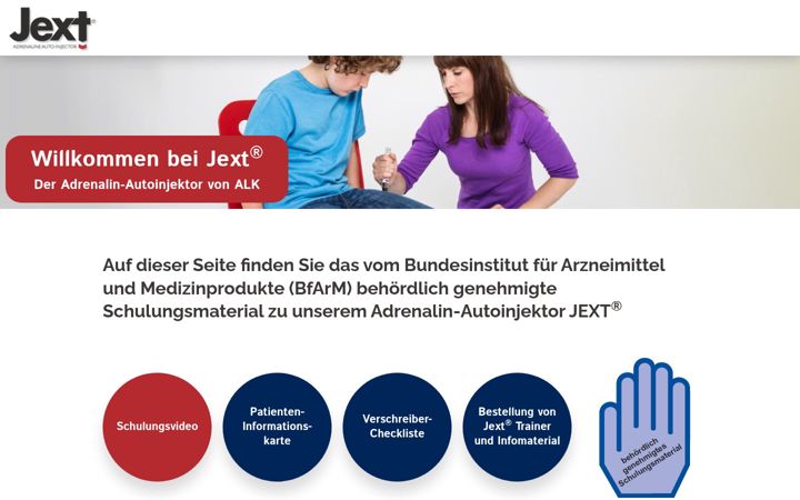 Screenshot of jext-trainer.de