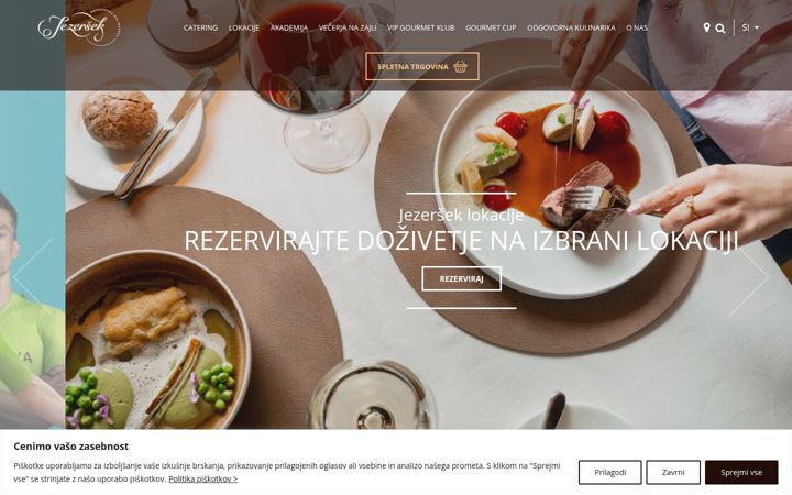 Екранна снимка на jezersek.si