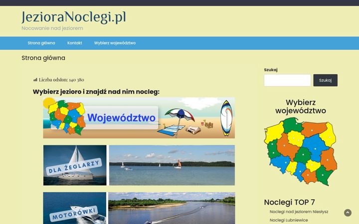 Screenshot of jezioranoclegi.pl
