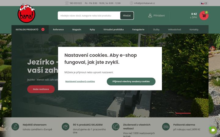 Screenshot of jezirkabanat.cz