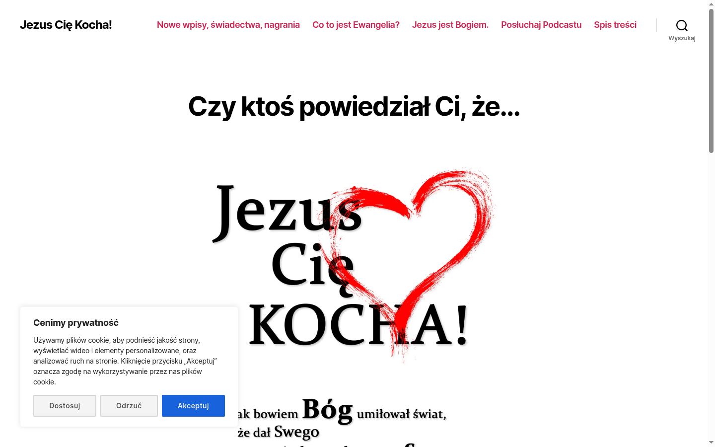 Zrzut ekranu banera zgody wyświetlanego przed jakąkolwiek interakcją