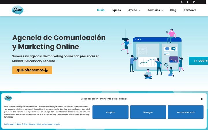 Screenshot of jezzmedia.com