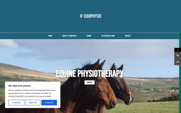 Screenshot of jf-equiphysio.co.uk