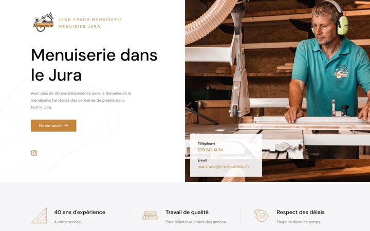 Screenshot of jf-menuiserie.ch