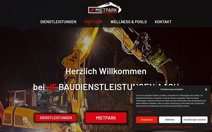 Screenshot of jf-mietpark.de