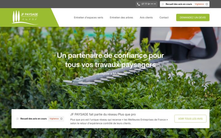 Screenshot of jf-paysage-entretien.fr