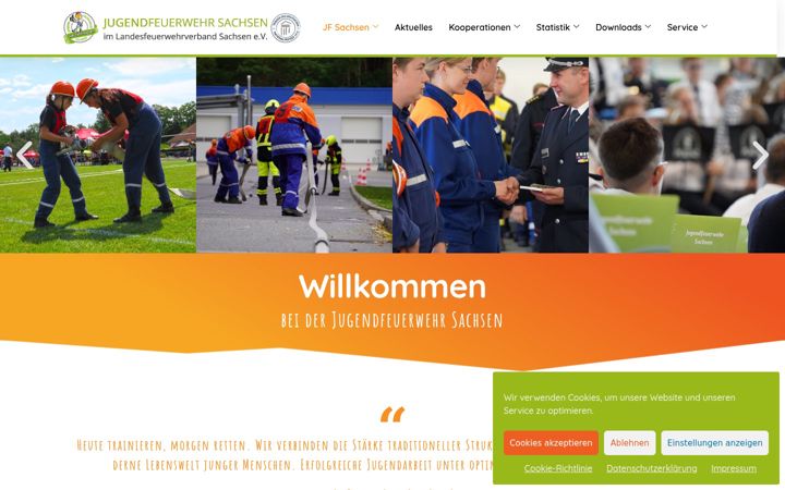 Screenshot of jf-sachsen.de