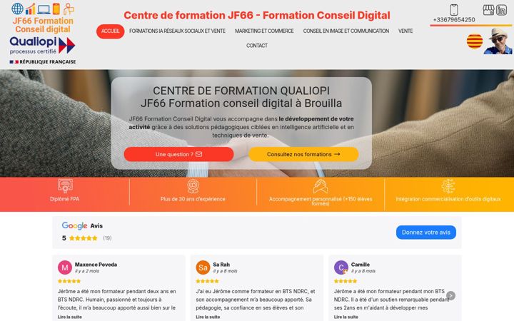 Screenshot of jf66-formationconseildigital.fr