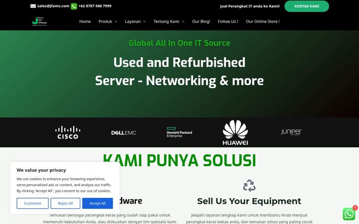 Screenshot of jfams.com