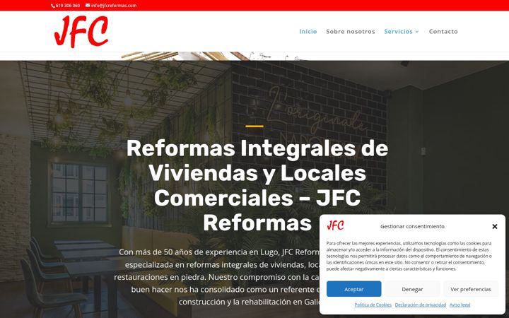 Screenshot of jfcreformas.com