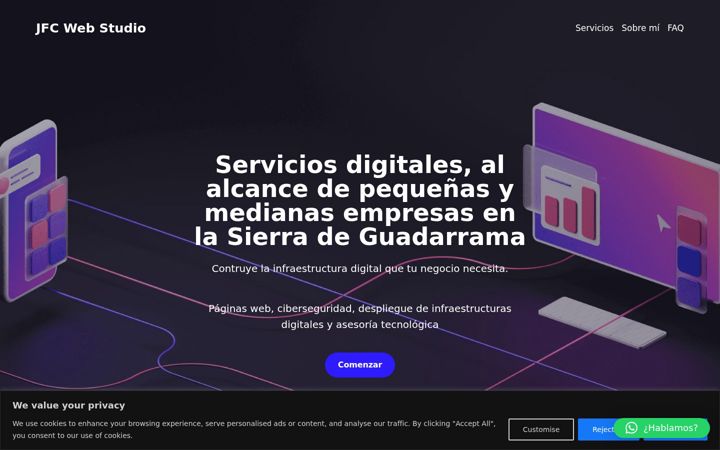 Screenshot of jfcwebstudio.com