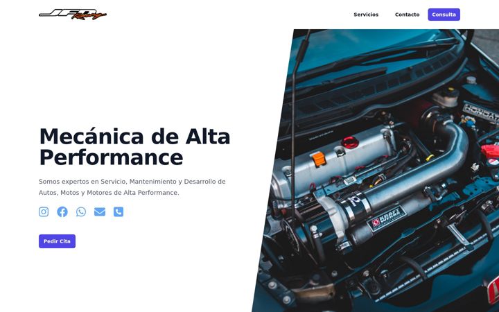 Screenshot of jfdracing.com