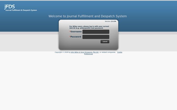 Screenshot of jfds.wiley.com