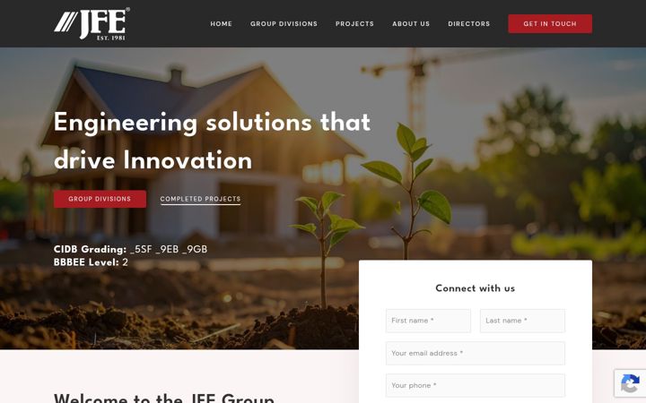 Screenshot of jfegroup.com
