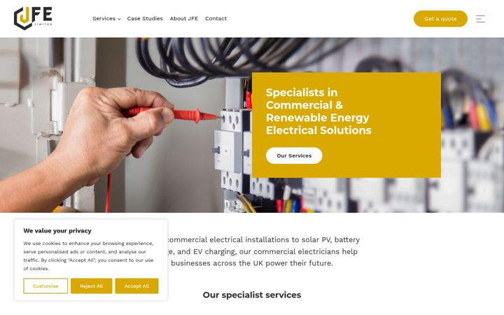 Screenshot of jfel.co.uk