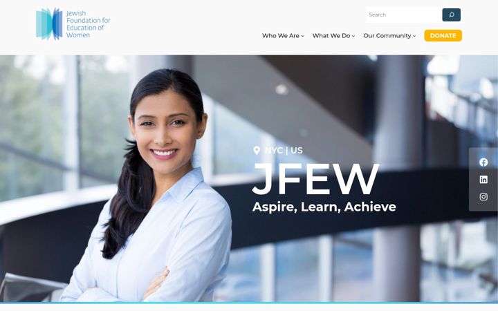 Screenshot of jfew.org