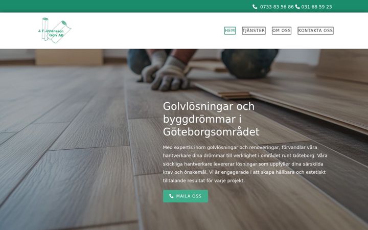 Screenshot of jfgolv.se