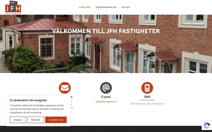 Screenshot of jfhfastigheter.se