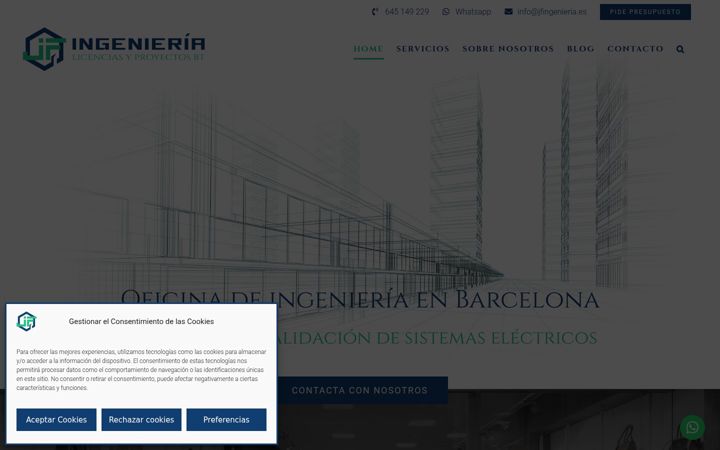 Screenshot of jfingenieria.es